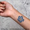 4 x 'Forget Me Not Circle' Temporary Tattoos - Water