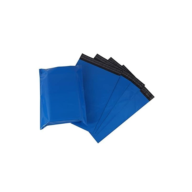 100 Blue Postage Bags for Clothes, Mailing Shipping Self Seal