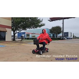 The Scooter Accessories RainRider Hooded Poncho Rain Protection Poncho for Mobility Scooter Users
