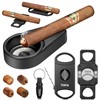 TISFA Cigar Ashtray Set, Portable Ash tray for Outdoor, Hole
