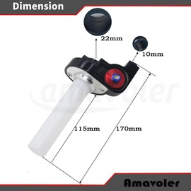 Amavoler 7/8" 22mm Throttle Grips Twist Handlebar Red Replacement Accessories Fit for XR CRF50 70 KLX TTR 110cc-250cc Kawasaki Dirt Pit Bike.