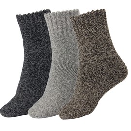 BomKinta Women Winter Solid Boots Socks Thick Warm Wool Socks Cozy Crew Socks for Women Christmas Gift