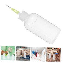 Gatuida 4sets Glue Dispenser Bottles Squeeze Dropper 50ml for Needle Applicator 12pcs*4