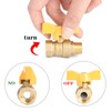 Oumuik Brass Ball Valve, 3/8 Inch, PN16, Red, Full Flow,
