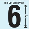Die Cut Number Label, 6, 10 Cards, PK10