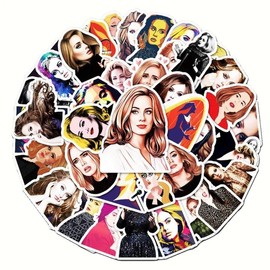 Adele Singer Vinyl Decal Stickers - Set of 50 Die-Cut - Suitable for Laptops, Phones, Cases, Walls, Luggage, Books, and Water Bottles