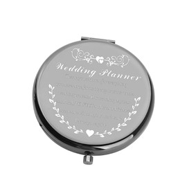 UJIMS Wedding Planner Gift Wedding Coordinator Makeup Mirror Event Planner Thank You Gift from Bride Groom (WeddingPlannerBlack)