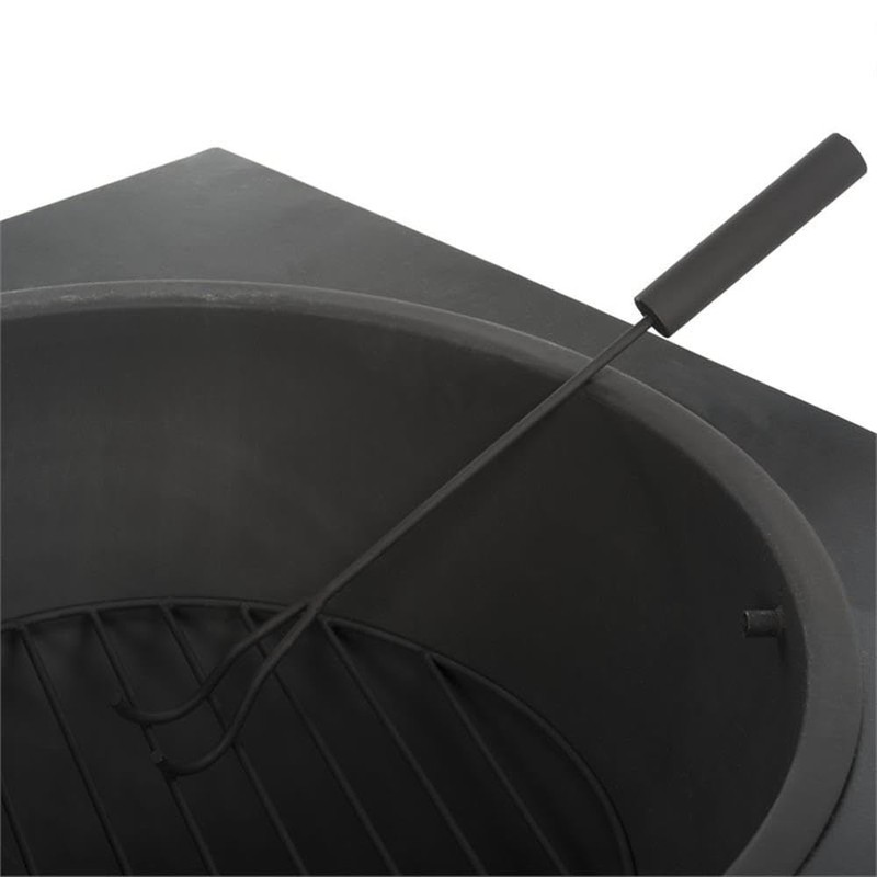 SAFAVIEH PIT2002A Outdoor Collection Leros Black Square Fire Pit