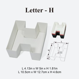 Geoto 17.7"x6"x2" White/Black/Pink/Navy Blue/Red Gift Packaging Fillable HBD Letter Shaped Boxes, Creative Idea Happy Birthday Gift Wrapping Box(White with Window)