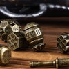 UDIXI Metal Dice Set D&D, 7-Die Bomb-Shaped Metal DND Dice