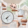 Dunuo 4" Brass Outdoor Thermometer, Indoor Thermometer for Room –