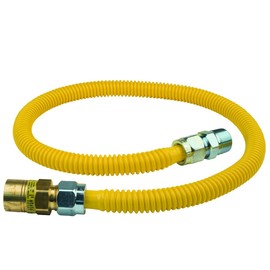 BrassCraft CSSC91E-36 P 5/8-Inch, Female Flare EFV x 3/4-Inch MIP x 36-Inch Safety+PLUS Gas Connector, 5/8-Inch, OD 125,000 BTU