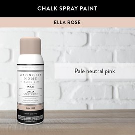 Magnolia Home by Joanna Gaines Interior/Exterior Spray Paint for Small Projects, Ultra-Matte, Chalk Style, ELLA ROSE - 12 oz. Aerosol