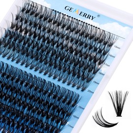 Lash Clusters D Curl 280Pcs 15-16-17-18-19-20mm Individual Lashes 10D/20D/30D/40D Cluster Lashes Mixed Tray DIY Lash Extensions Long Eyelash Extension Eyelash Clusters Cat Eye Lashes (30D+40D-0.07D, 15-20mm)