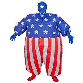 Costume Agent USA Flag America Chub Suit Inflatable Costume (Teen Size) Multicolored