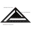 45 Degree Aluminum Alloy Angle Ruler, 12 Inch Aluminum Alloy