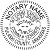 Arkansas Notary Stamp | Hubco Red 9342 Round Pocket Stamp