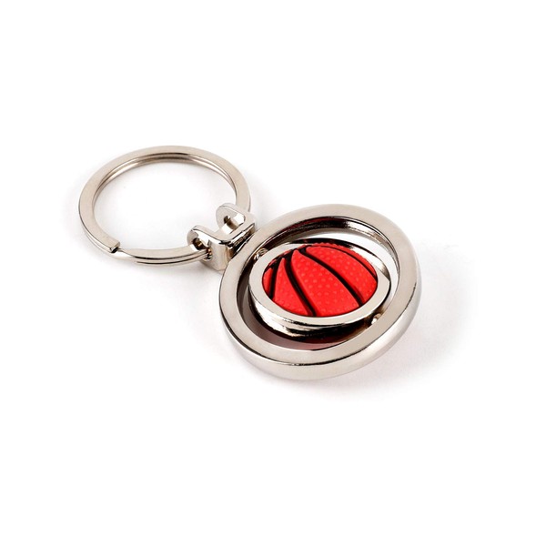 Metal Basketball Keyring Key Ring Chain Pendant Bag Charm for