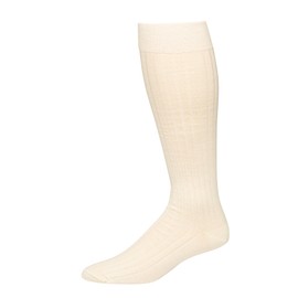 Merino Wool Dress Socks for Men – Over-the-Calf, Ribbed Wool Dress Socks for Men’s Size 8-12 – Comfortable and Breathable Socks with Reinforced Heel and Toe by Boardroom Socks, Natural