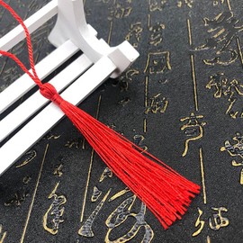30 PCS Bookmark Tassels, Mini Tassels Silky Tassels for Bookmarks Handmade Bookmark Tassels for Resin DIY Craft Supplies and Home Decor (Red)