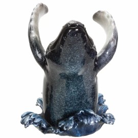 Pacific Gray Whale Sea Dweller Wine Holder Resin Figurine Statue