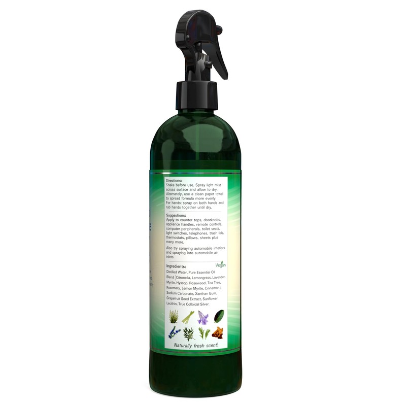 Silver Shield Sanitizer, All Natural Colloidal Silver MicroCleanser, 12 oz.