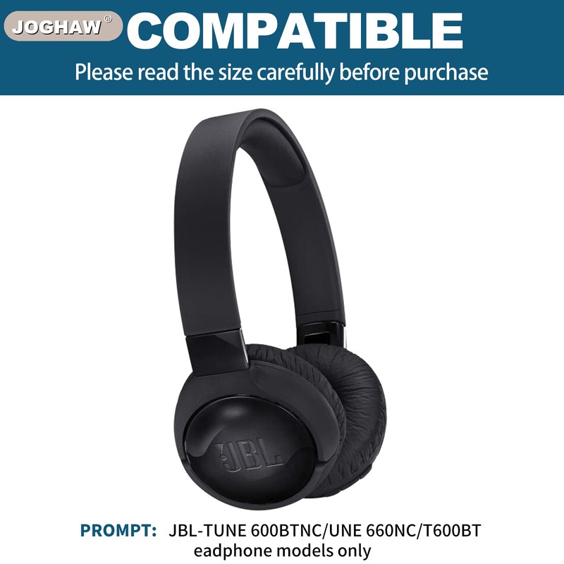 Joghaw Replacement Ear Pads for JBL Tune 600BTNC/660NC/T600BT/670NC - Protein