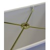(8x14) x(8x14) x10 Rectangular Drum Lampshade White with Brass Spider