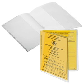 mtb more energy® 1 x cover for vaccination card, open, transparent, vaccination certificate cover, transparent protective cover