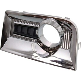 DAT AUTO PARTS Left Front Driver Side Fog Lamp Light Hole Cover Bezel Insert Replacement for 2010-2015 GMC Terrain Chrome Silver Finish Plastic GM1038123 20859109
