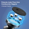 Soporte Magnético Universal para Auto Negro 1HORA,Compatible iPhoneSamsungMotorolaAndroid,Incluye Placa,Se Fija