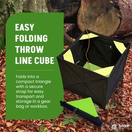 MGP SUPPLY Arborist Throw Line Cube & Kit | Durable & Collapsible Storage Cube for Organizing Arborist Throw Line Kit, Ropes & Gear (Cube w/ 15oz Kit)