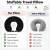 Fillable Travel Neck Pillow for Clothes Storage – Stuffable Pillow