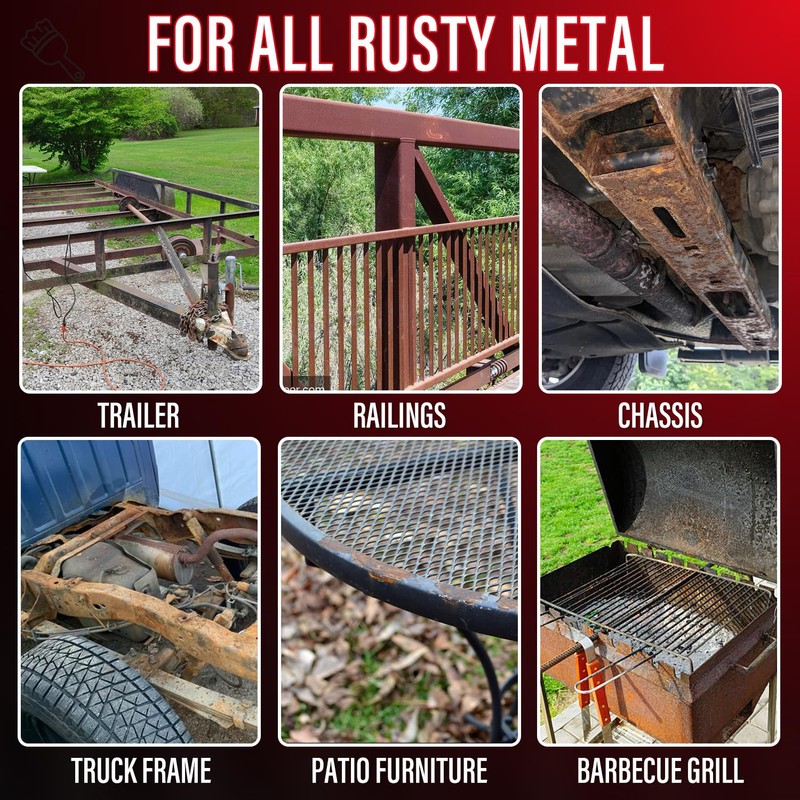 2-in-1 Rust Conveter Automotive, 35 oz Matte Black Rust Conversion