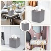 BTSKY Household Square Linen Tissue Box with Decorative Gold Line