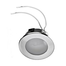 Feinlux® Furniture Recessed Light Flat 12 V Under-Unit Light G4 Recessed Spotlight Kitchen Light Recessed Spotlight Brushed Stainless Steel 57 mm Hole Size