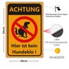 Achtung! Hier ist kein Hundeklo Sign, 20 x 30 cm,