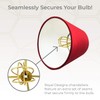 Royal Designs, Inc. Clip On Chandelier Lamp Shade, Red, 3