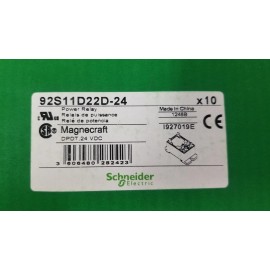 SCHNEIDER 92S11D22D-24 Relay Power DPDT Ctrl-V 24AC 30A-NO 3A-NC Din Rail Mount