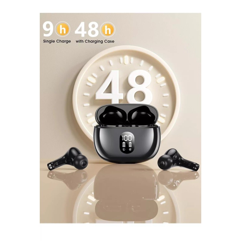 ZZU Wireless Earbuds, Bluetooth Ear Buds with Big Bass Stereo