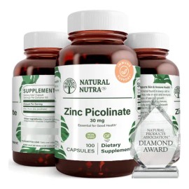 Natural Nutra Zinc Picolinate 30 Mg 100 Cpsulas Na                                                                                                    