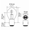 Hella 6235SB Bulb 6235 12V 35/35W Ba20D B11 S2 Sb,