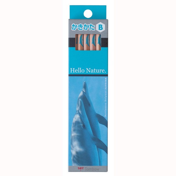 Tombow KB-KHNDLB Hello Nature Children's Soft Lead Pencils, B, Dolphin,