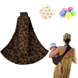 Baby Sling Carrier, Adjustable Baby Carrier, Adjustable Sling Easy Toddler Carrier Comfortable Baby Wrap Carrier Baby Carrier Wrap for Newborn Up to 3-36 Months (Leopard)
