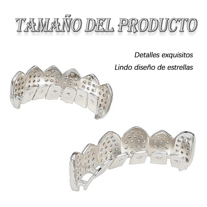 Grillz Dientes Set Hip Hop Prop Decoración