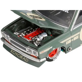 KAIDO HOUSE x True Scale Mini GT 1/64 Datsun 510 Pro Street OG Green KAIDO HOUSE Left Hand