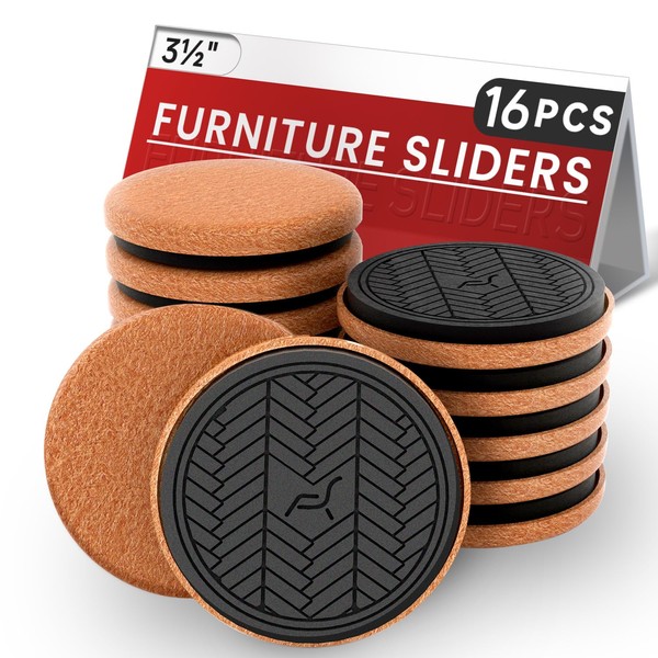 PISAO Felt Furniture Sliders for Hardwood Floors, PISAO 16 PCS