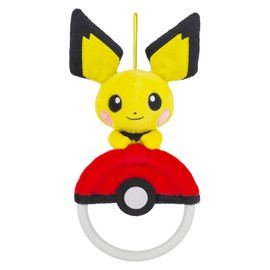 SAN-EI CPZ04 Pokémon Coconimo Plush Towel Hanger, Pichu, W 5.3 x D 2.8 x H 9.4 inches (13.5 x 7 x 24 cm), Plush Goods, Pokemon