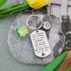 Coopyin Inspirational Frog Keychain, Stainless Steel, Unisex, Birthday Gift for
