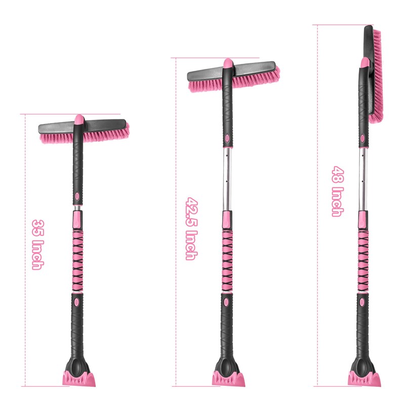 HEEYA 48 Inch Long Snow Brush for SUV, Extendable Ice